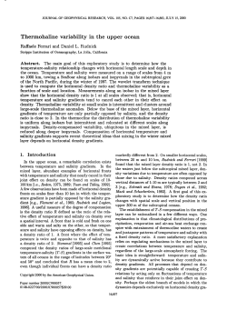 Thermohaline variability in the upper ocean