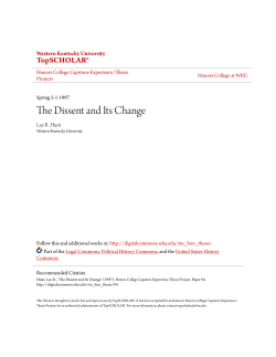 The Dissent and Its Change - TopSCHOLAR