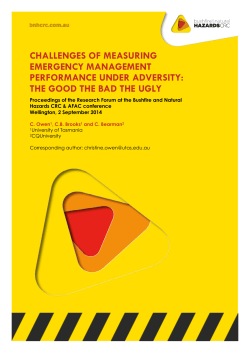 challenges of measuring emergency management performance