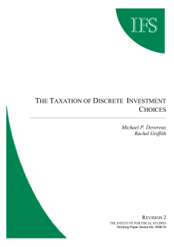 the taxation of discrete investment choices