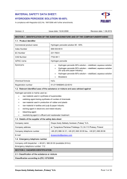 msds hydrogen peroxide 50-60