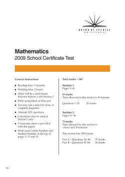 Mathematics Test (PDF, 36 pages, 299 KB)