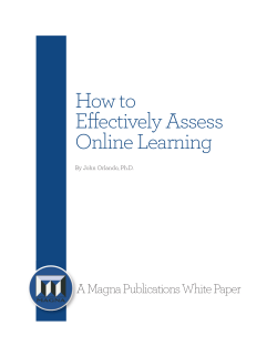How to Effectively Assess Online Learning