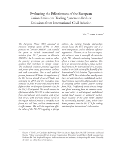Evaluating the Effectiveness of the European Union Emissions