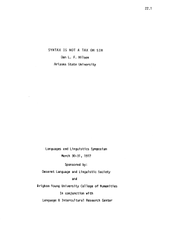 Syntax is Not a Tax on Sin, 181-184