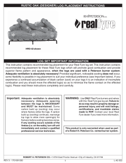 A2-322 Rustic Oak (Designer) [HR(D)] Log Placement Instructions