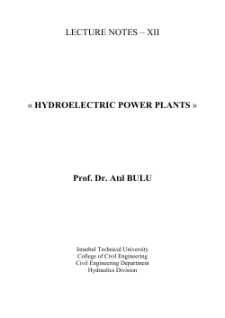 Hydroelectric Power Plants / Chapter 12
