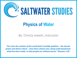 Physics of Water - Saltwater Studies