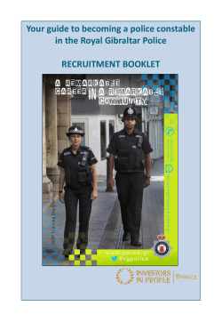 Your guide to becoming a police constable in the Royal Gibraltar