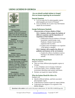 liking lichens in georgia