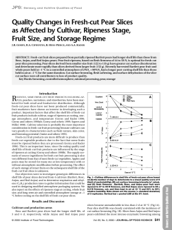 Quality Changes in Fresh-cut Pear Slices as Affected by Cultivar