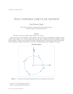 Non-uniform circular motion