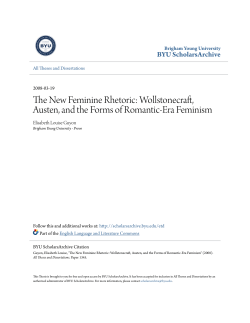 The New Feminine Rhetoric: Wollstonecraft, Austen, and the Forms