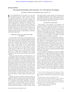 Chromatin Remodeling and Leukemia: New Therapeutic Paradigms