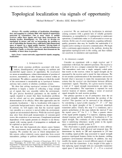 Topological localization via signals of opportunity