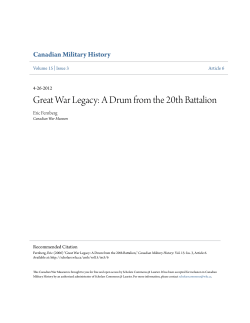 Great War Legacy: A Drum from the 20th Battalion