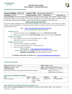 Course Number: SPN1120 Course Title