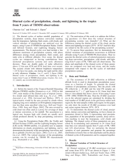 Diurnal cycles of precipitation, clouds, and lightning in the tropics