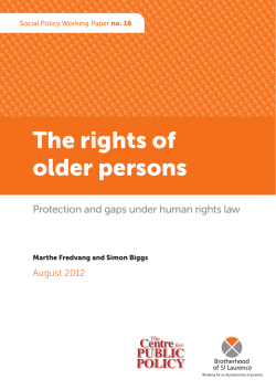 The rights of older persons - Division for Social Policy and