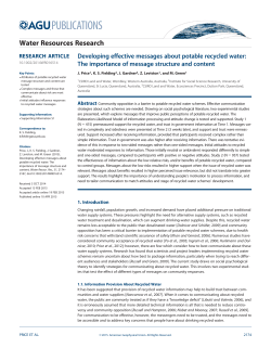 Developing effective messages about potable recycled water: The