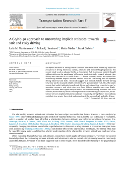 A Go/No-go approach to uncovering implicit attitudes towards safe