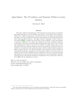Quasi-Bases: The US military and Domestic Politics in Latin America