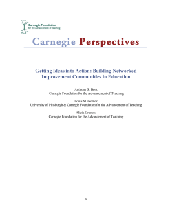 Networked Improvement Communities