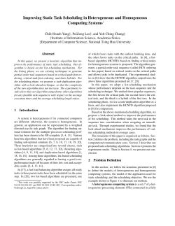 Improving Static Task Scheduling in Heterogeneous and
