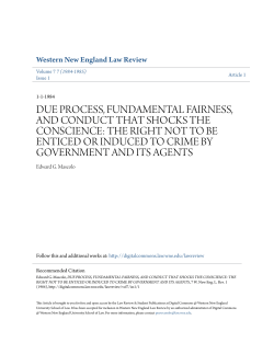 due process, fundamental fairness, and conduct that shocks