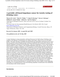 A portable cell-based impedance sensor for toxicity testing of