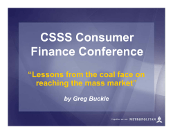 CSSS Consumer Finance Conference