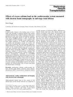 Effects of excess calcium load on the cardiovascular system