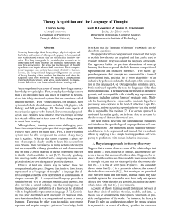 Theory Acquisition and the Language of Thought - Psychology