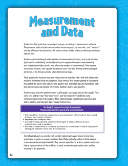 The Grade 3 Common Core State Standards for Measurement and