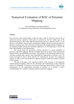Numerical Evaluation of ROC of Potential Mapping - NDE