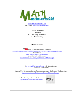 Logarithmic Equations