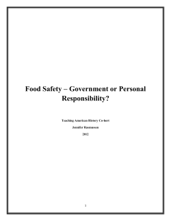8DL Food Safety- Personal or Governmental