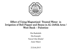 Impact of using magnetic water in irrigation of bell pepper and beans