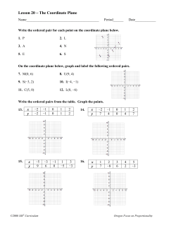 Lesson 20 ~ The Coordinate Plane