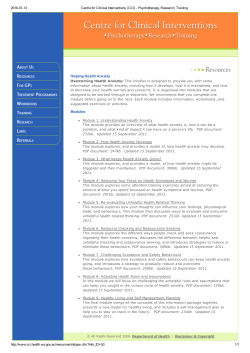 Helping Health Anxiety Modules