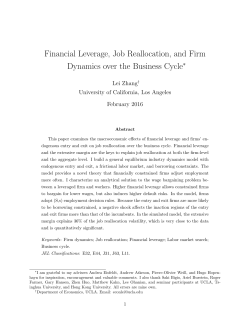Financial Leverage, Job Reallocation, and Firm Dynamics