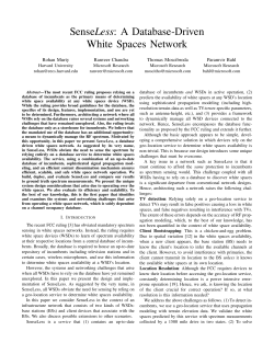 SenseLess: A Database-Driven White Spaces Network