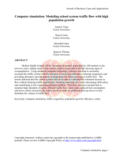 Computer simulation: Modeling school system traffic flow with