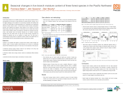 Seasonal changes in live branch moisture content of three forest
