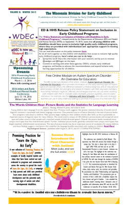 Promising Practices for "Learn the Signs, Act Early"