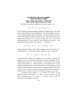 ON FIBONACCI AND LUCAS NUMBERS WHICH ARE PERFECT