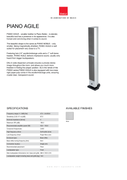 DALI PIANO AGILE product sheet