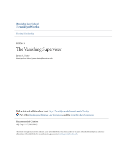 The Vanishing Supervisor - BrooklynWorks