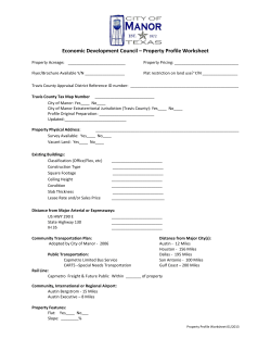 Property Profile Worksheet
