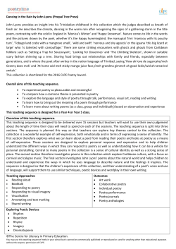 Dancing in the Rain - Teaching Sequence